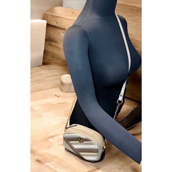 Tory Burch Kira Tri Color Quilted Leather Camera Bag - Picture 8 of 12